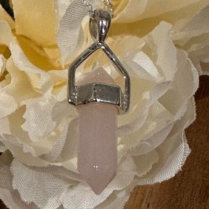 Rose Quartz Crystal Necklace